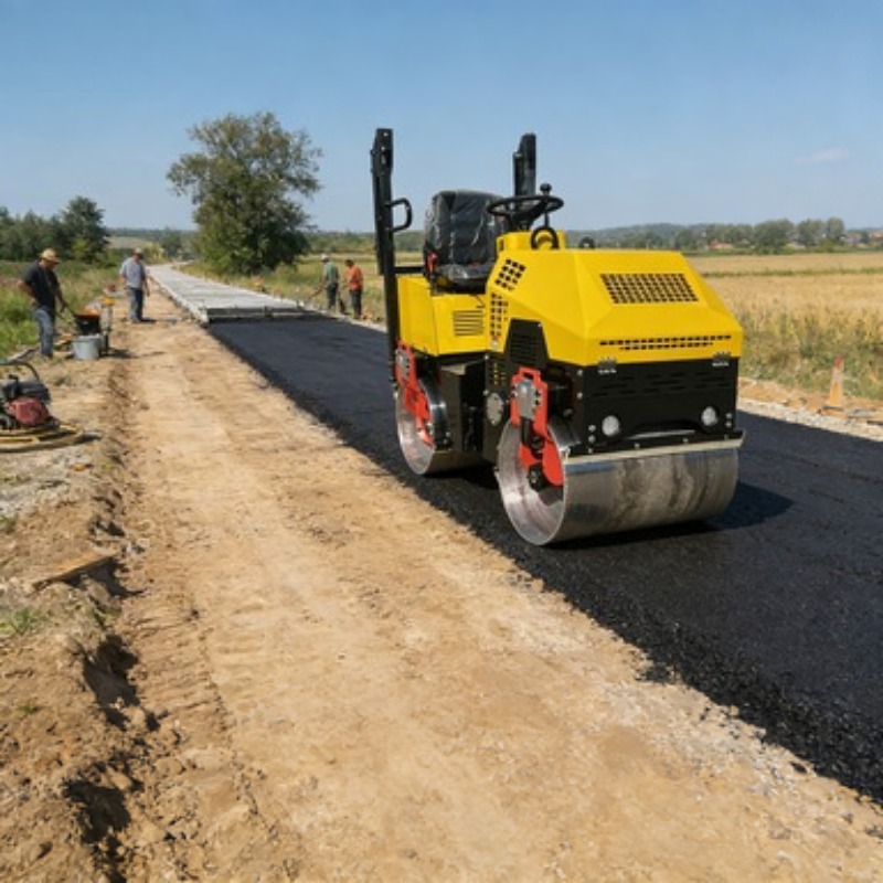 Heavy Equipment For Construction - مدحلة طرق أحادية الأسطوانة، مدحلة اهتزازية